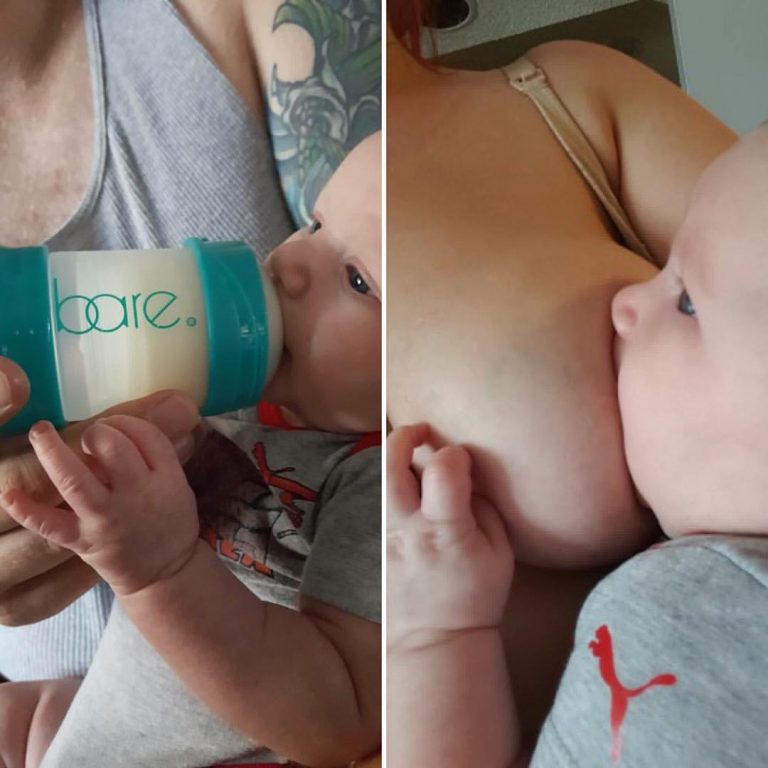 Baby reinstates breastfeeding with Bare