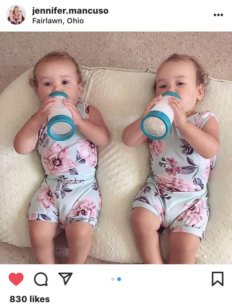 Breastfeeding twins use Bare® Air-free